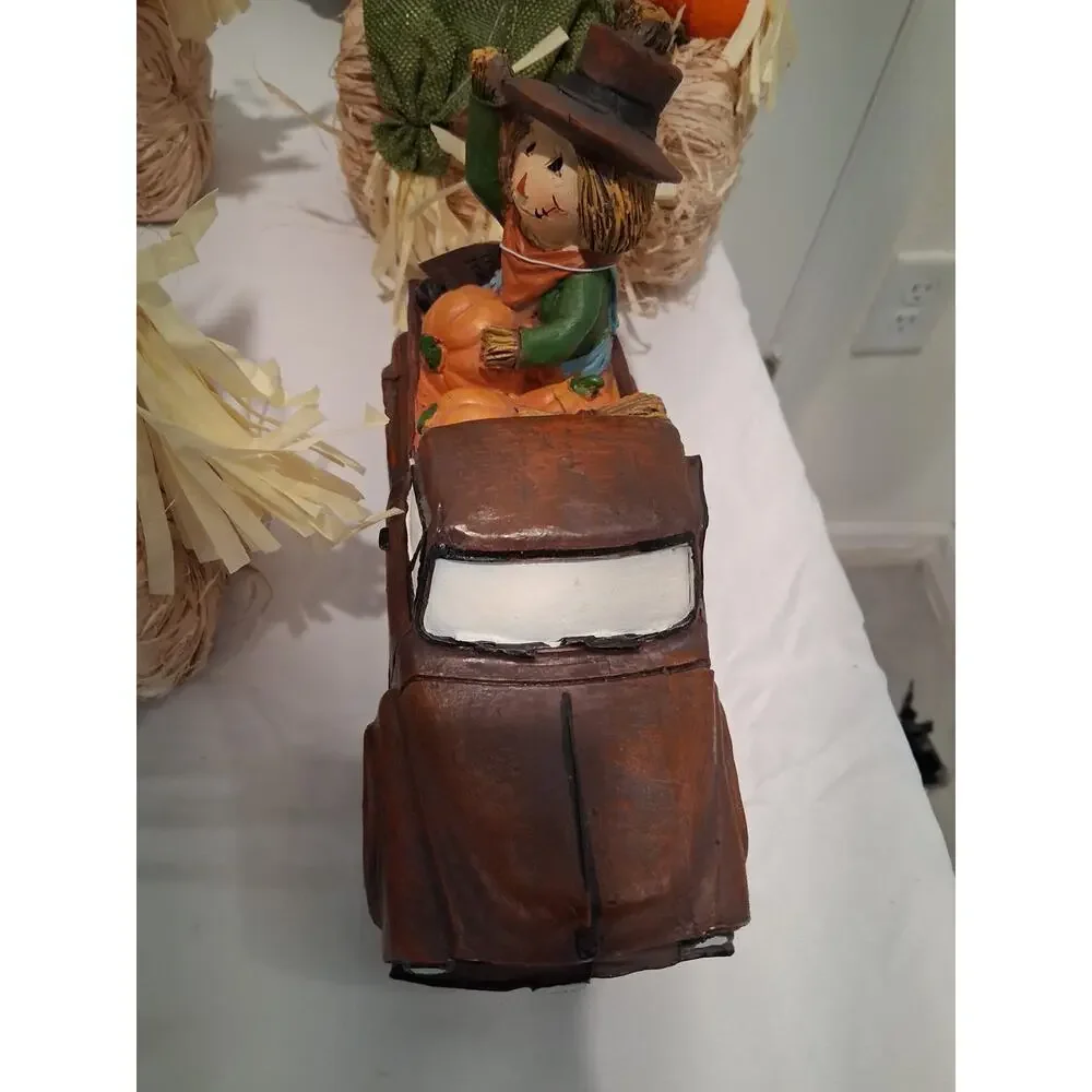 Huge 16pc Fall Autumn Decor Lot Scarecrow Truck Tractor Bottle Cap Signs Publix